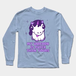 My Unicorn Is Cuter - purple Long Sleeve T-Shirt